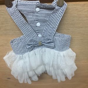 Pets size medium blue & white dress